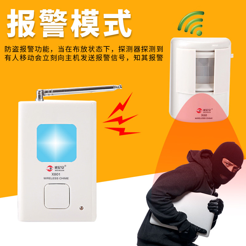 威尼安感应门铃迎宾器欢迎光临红外电子分体式店铺防盗报警器