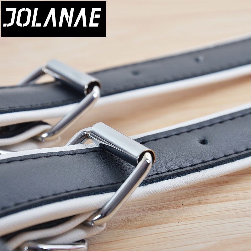 JOLN牛皮手风琴背带黑白加宽加厚9通用