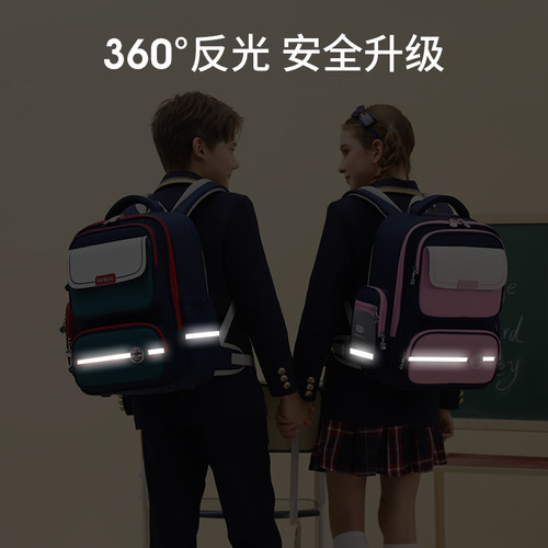 款英伦范书包小学生男女年级儿童背包周岁护脊减压
