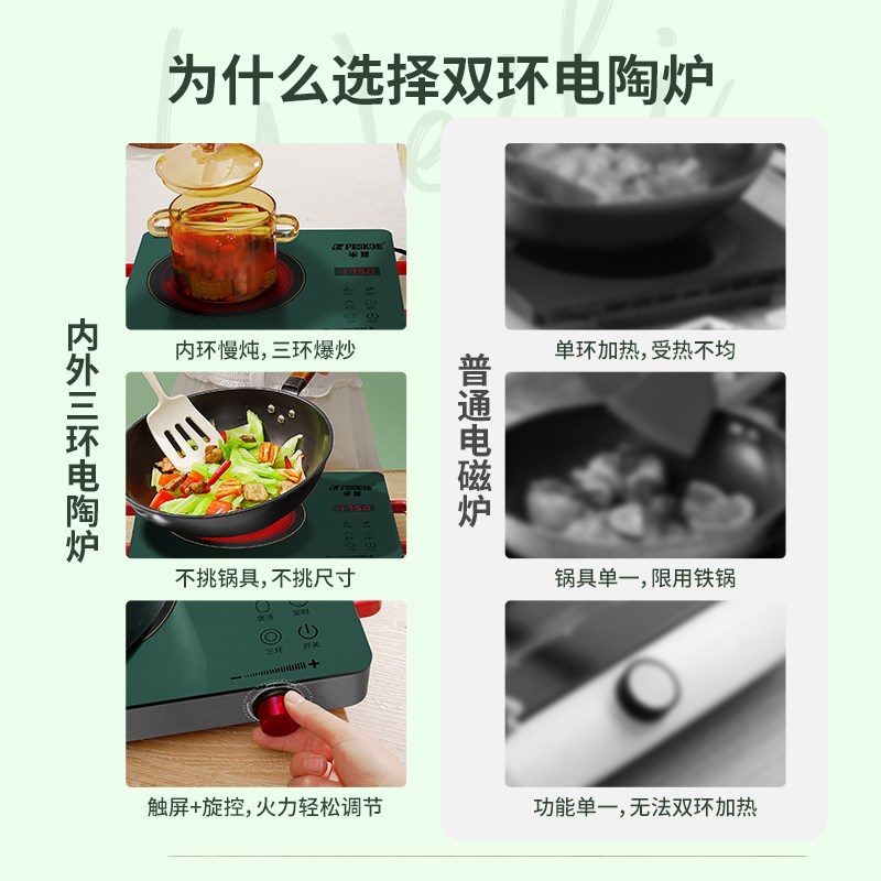 半球3500W电陶炉家用大功率爆炒多功能一体光波炉智能不挑锅炉灶