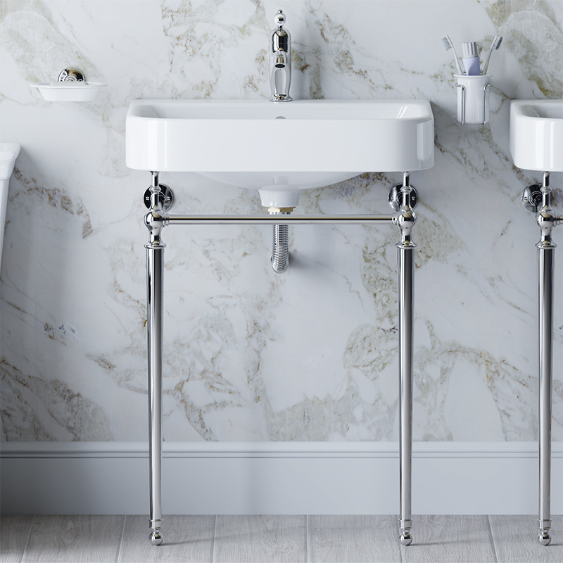 法式复古陶瓷盆洗脸台支架卫生间阳台落地洗手盆小户型