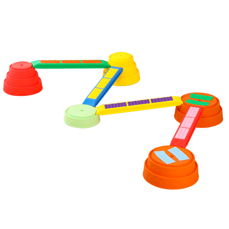 触觉配对独木桥幼儿园儿童感统训练器材建构平衡木家用游戏玩具