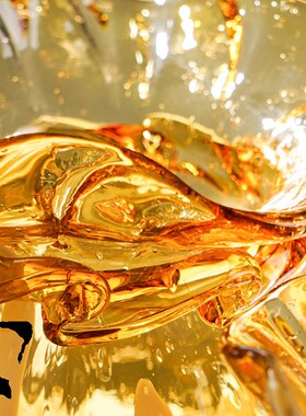 寓意钱袋子琉璃蓝色瓶新年客厅样板间玄关餐桌招财