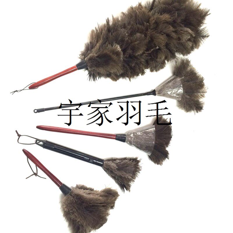 中号鸵鸟羽毛除尘掸防静电洁扫 天然鸵鸟毛掸子 两把