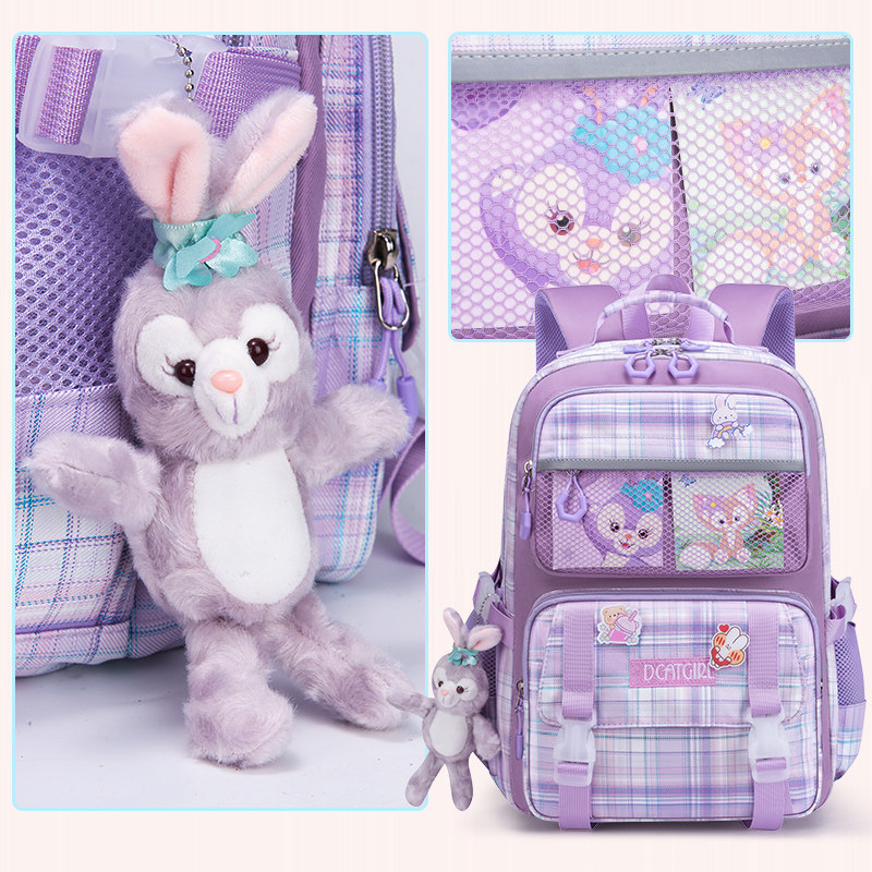 女孩小学生书包一年级三到六儿童女童轻便减负护脊女生二四五背包