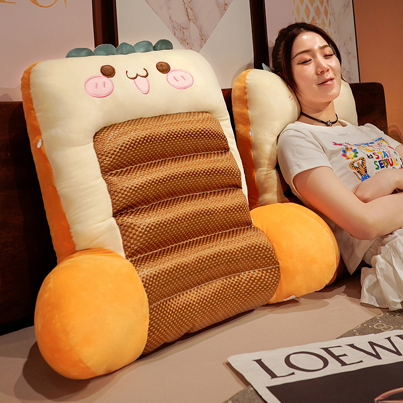 夏季凉席办公室座椅靠枕腰靠垫子久坐汽车腰枕护腰抱枕孕妇靠背垫