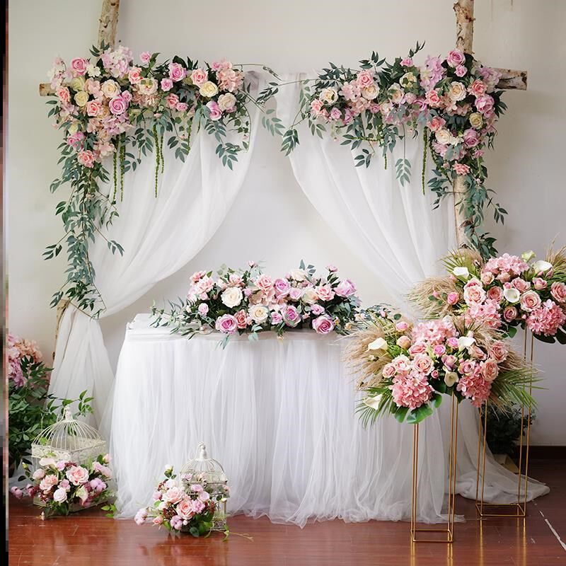 婚庆布置艺仿真拱门角墙酒店婚礼舞台迎宾区背景装饰