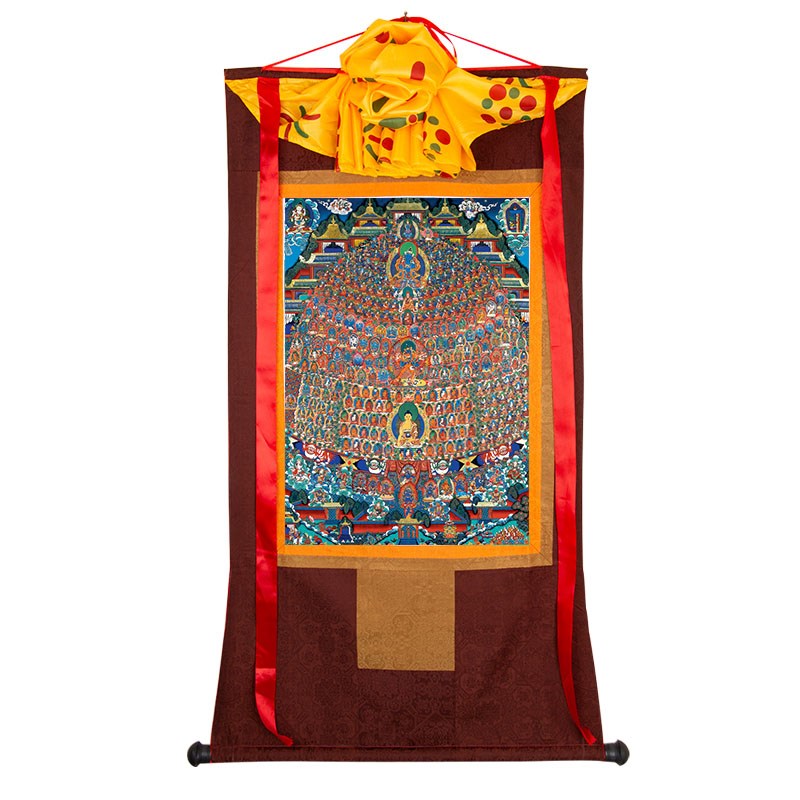 觉囊皈依境唐卡画像西藏仿手绘挂画家用供奉藏族尼泊尔款装饰壁画