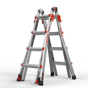 雷都捷特梯子伸缩升降工程梯加厚铝合金家用人字梯直梯
