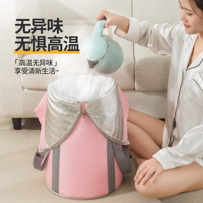 】脚足浴盆可折叠款包洗保温到加长泡脚桶膝盖【袋家用成人便携式