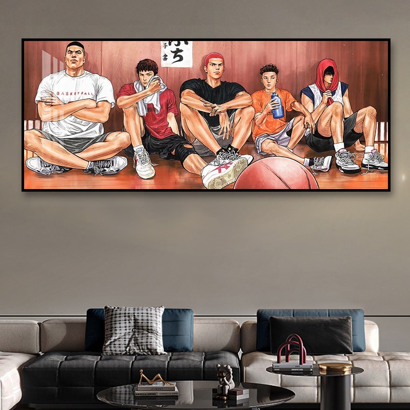 灌篮高手装饰画客厅沙发背景墙全家福海报壁画三井寿动漫床头挂画