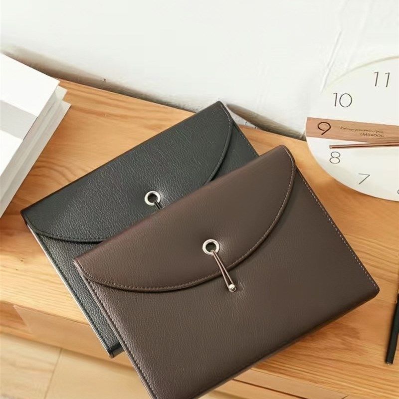 皮革多层风琴包商务文件夹票据学生插页定制试卷袋收纳分类资料袋