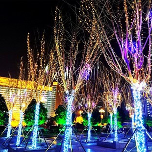 网红树灯挂树上的彩灯树枝树干装饰灯满天星led灯带户外缠树灯串