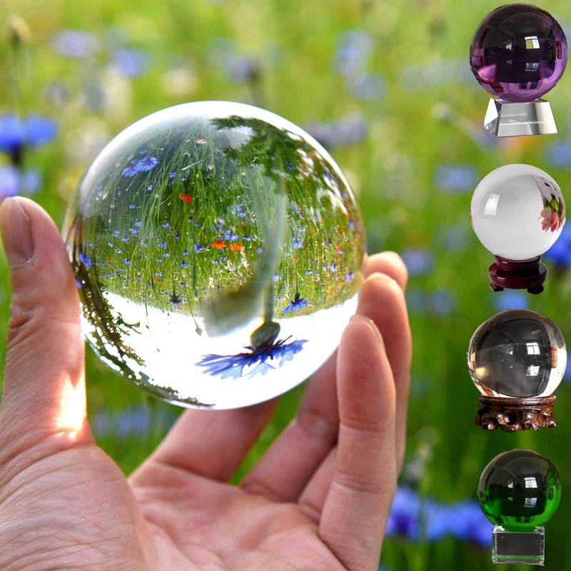 透明水晶球摄影拍摄道具魔术杂技表演拍照美甲玻璃球摆件8cm厘米