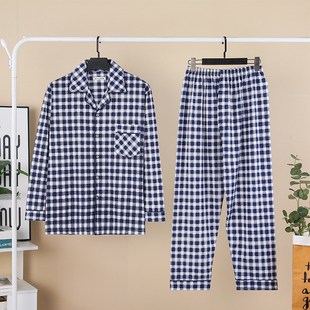 秋冬夏季男款纯棉睡衣开档小便口排口裤子休闲居空调房开衫家居服