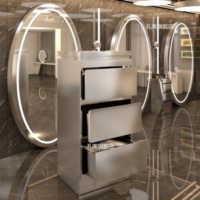 理发店工具柜不锈钢美发店工具台剪发柜子发廊专用推车染烫工具车