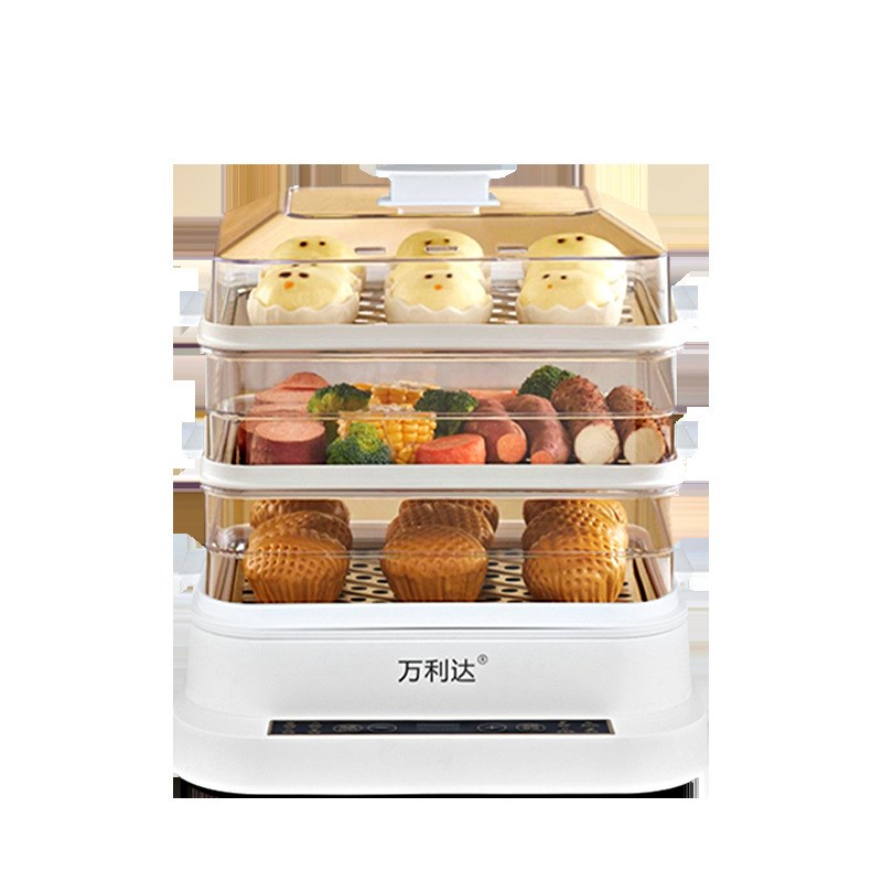 家用多功能电蒸锅多层蒸煮炖一体锅蒸汽锅智能多层透明件万利达