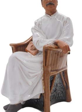 石湾陶瓷雕塑鲁迅中式家居客厅书房桌摆件老师毕业送礼鲁迅周树人