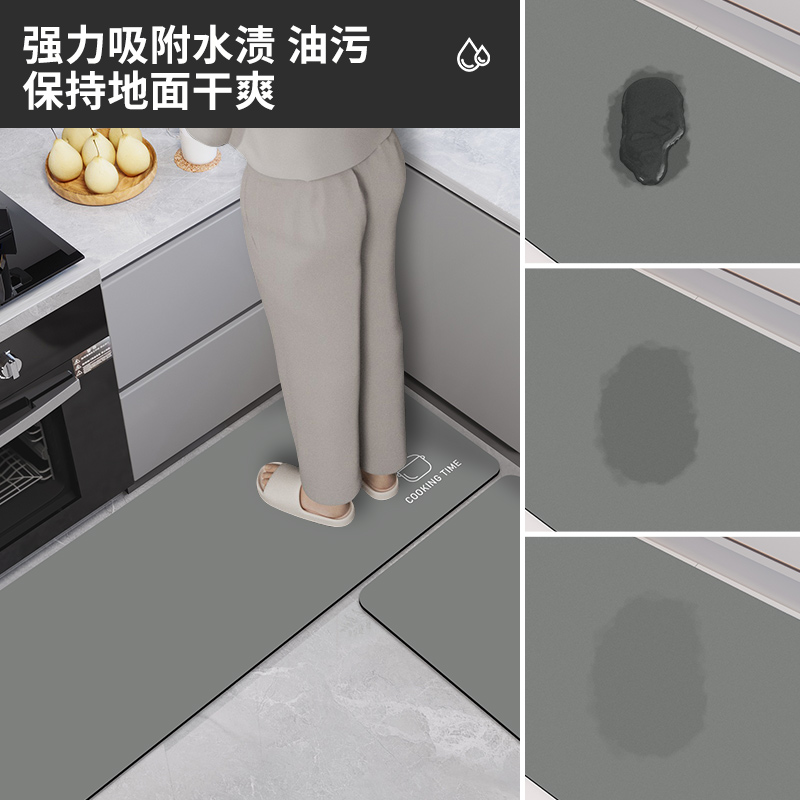 厨房地垫脚垫防滑防油免洗家用耐脏防水垫台面沥水垫可擦全铺地毯