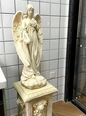 欧式天使人物装饰摆件婚庆道具户外庭院雕塑客厅落地摆件园艺人物