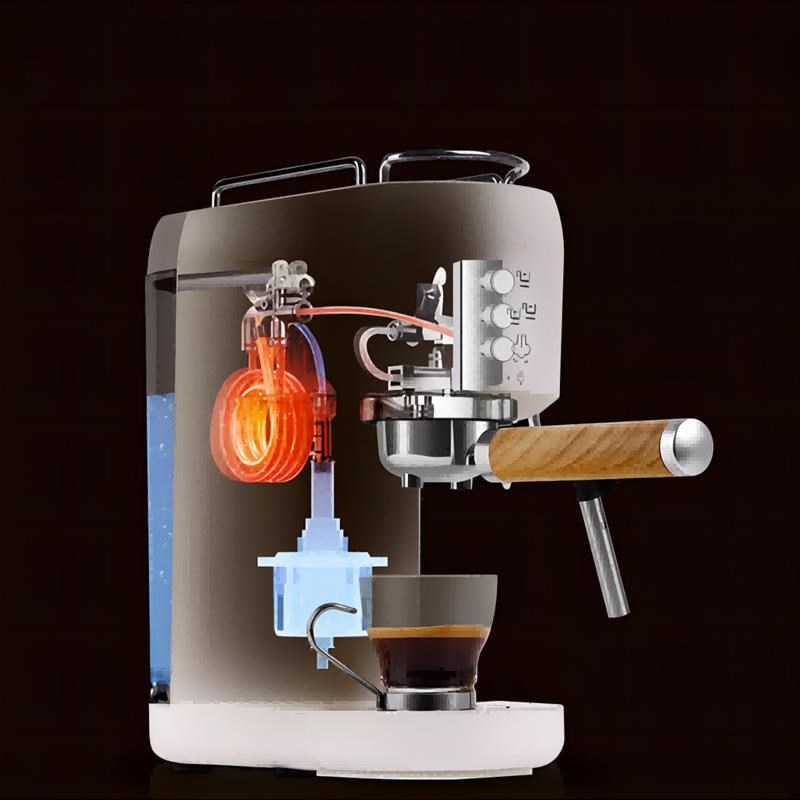 110V 220V 意式咖啡机家用小型意式半自动咖啡机一人份浓缩全自新