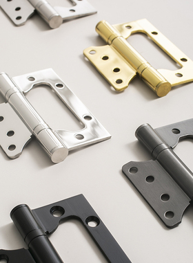 DOO子母合页 无需槽合页 实木门铰链 静音黑色合页