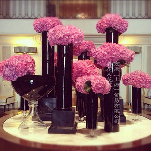 话 仿真花 I饰软装 大堂摆放花艺 成品绣球花假花 酒店会所家居装