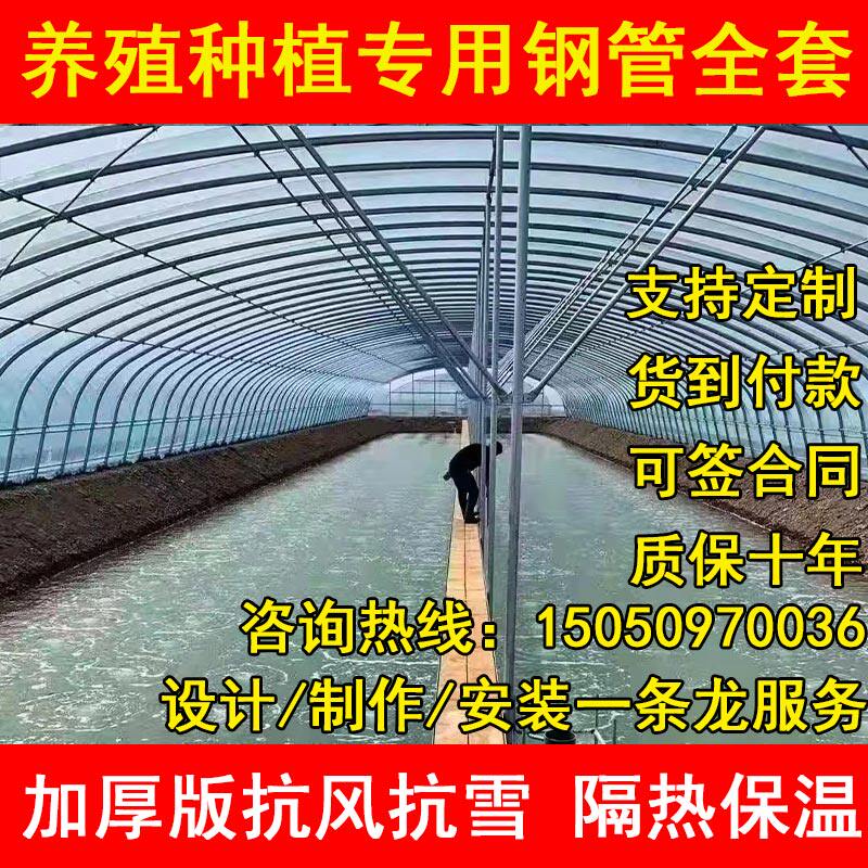 养殖大棚钢管骨架全牛棚羊圈猪舍养鸡场专用温室种植椭圆管定制