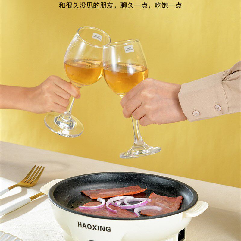 家用电烤炉电烤盘小功率煎牛扒烤肉架韩式粘锅无烟电煎盘