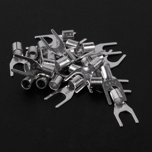 冷压裸端子接线鼻线耳电线连接器NN圆型O型叉形接线端子铜鼻