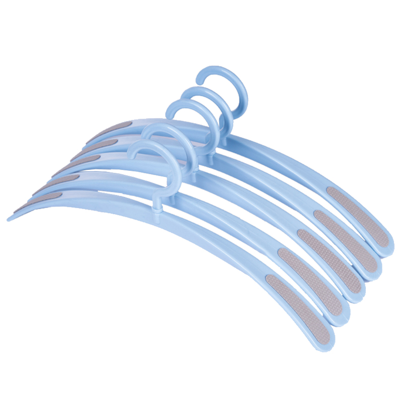 10支加厚粗月牙宽肩防滑挂晾晒塑料衣架衣撑衣挂30转头