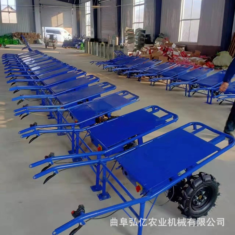 锂电池农用手推爬坡鸡公车家用小型独轮平板车果园菜园轻便电动车