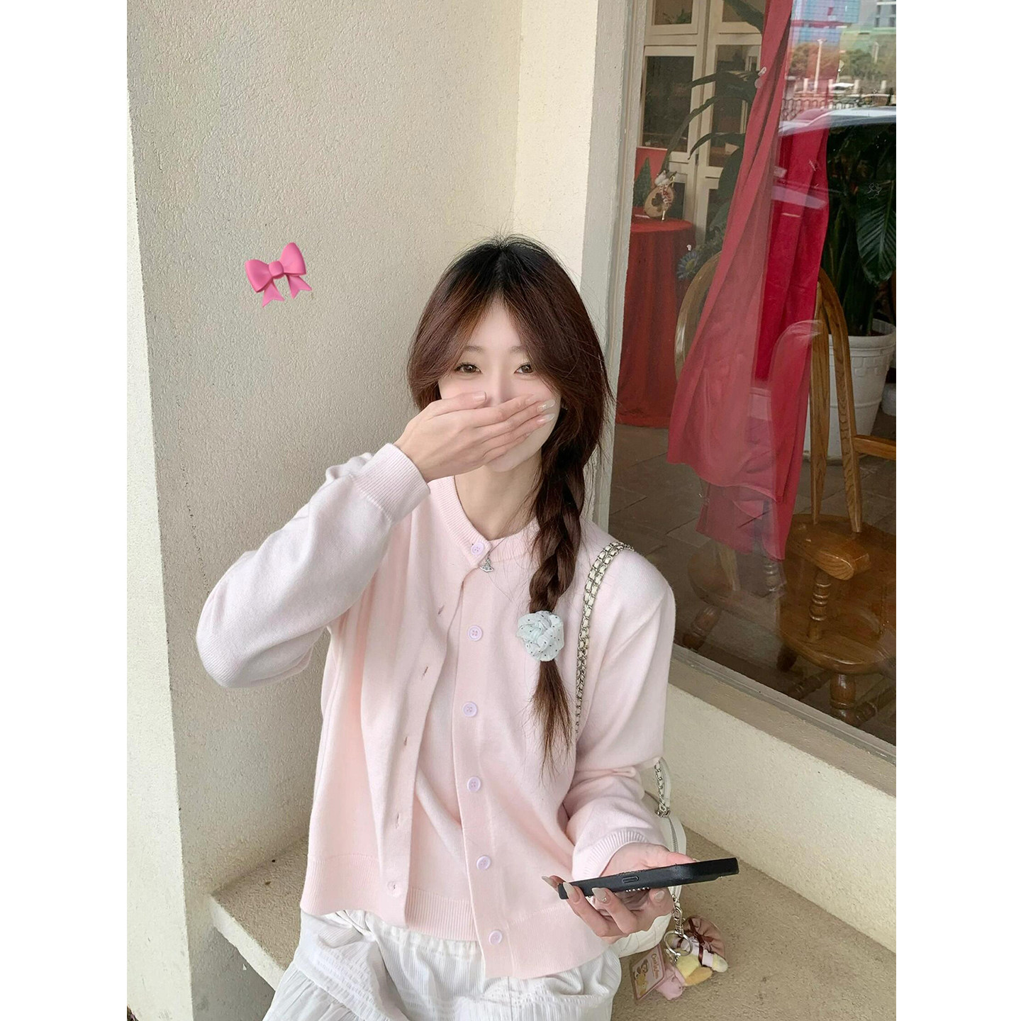 温柔甜妹风毛衣开衫外套搭配无袖针织背心女粉色短款显瘦上衣套装,女装/女士精品,时尚套装,淘宝优惠券,粉丝福利购,淘宝优惠卷