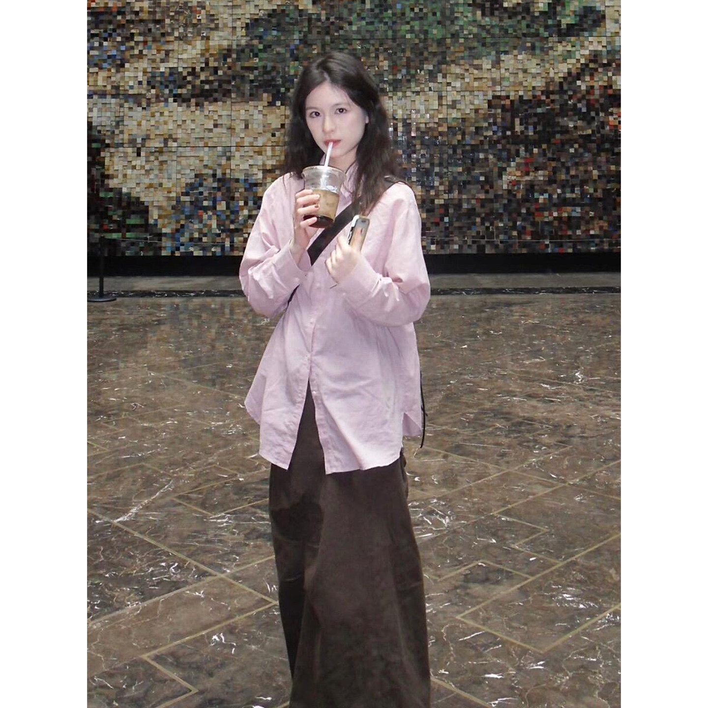 复古粉色长袖衬衫休闲显瘦百搭2026年新款新款松弛感宽松气质衬衣,女装/女士精品,衬衫,淘宝优惠券,粉丝福利购,淘宝优惠卷