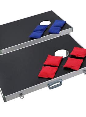 出口cornhole bean bag toss铝合金密度板带洞投掷沙包游戏台套装