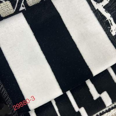门幅140cm绒布仿割绒黑白条纹绒布沙发布黑白几何绒布抱枕布软装