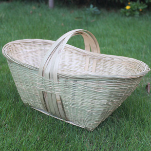 手工竹编竹篮竹筐竹篓篮鸡蛋买菜大竹篮子舞蹈道具船型竹提篼