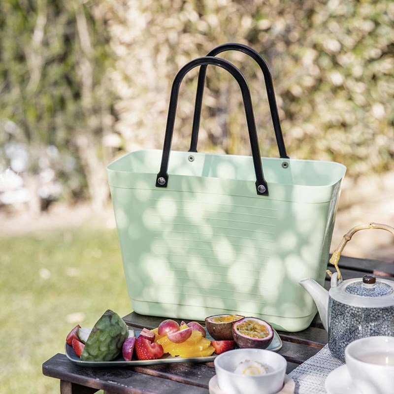 瑞典Hinz姆明菜篮环保提篮购物手提篮包塑料筐买菜野餐篮子