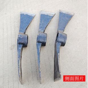 一体洋镐锛镐荒镐轨道钢工锻打宽口加长柴镐头两刃劈柴斧两
