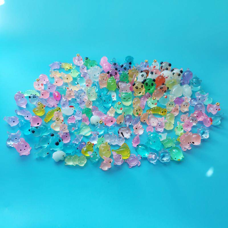 迷你夜光发光海洋小动物树脂荧光海豚小鱼象爱创意