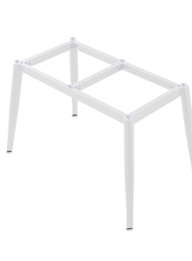 白色餐桌腿支架桌脚架子岩板桌架瓷砖办公桌子腿金色铁艺支撑底座