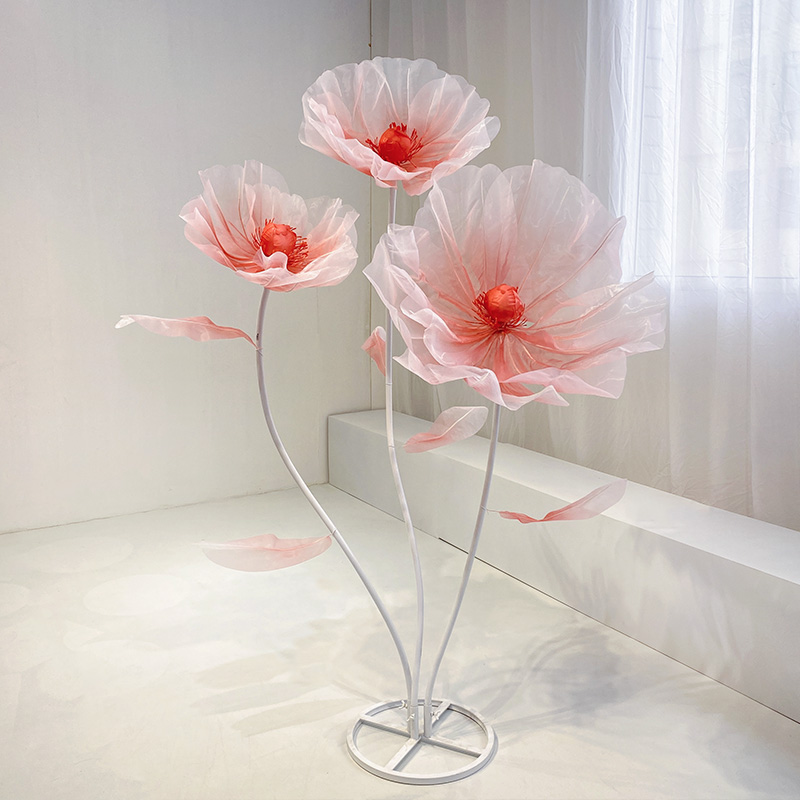 丝网花婚庆花艺道具路引仿真花舞台摆件商场展示橱窗美陈手工花