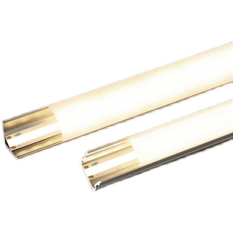 窗帘盒灯带氛围灯客厅反光灯槽45度斜发光智能条形直角明装线性灯