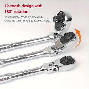 3pcs高端汽修摇头棘轮扳手72齿双向棘轮扳手方便快捷便于携带