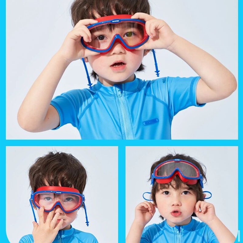 3-10岁 盒装 儿童大框泳镜 男童女童防水防雾游泳眼镜宝宝潜水镜