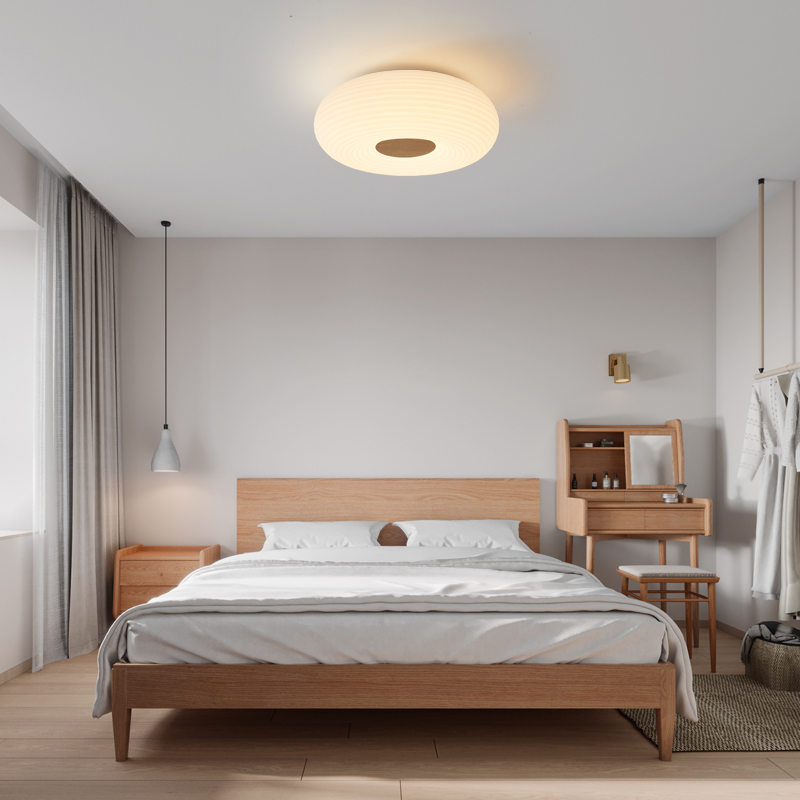 日式复古侘寂卧室书房柿子吸顶灯中古风榻榻米客厅阳台儿童房主灯