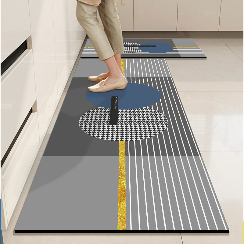 厨房专用防脏地垫防滑防油可擦免洗家用脚垫洗手台吸水垫门口地毯