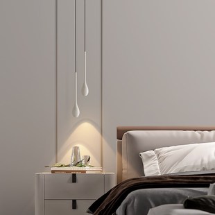 意式极简床头小吊灯高级感餐厅吧台升降入户玄关柜子双头长吊线灯