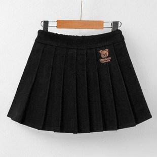 女童半身裙套装春秋百褶裙毛呢裙儿童打底裙冬季裙子春季公主裙