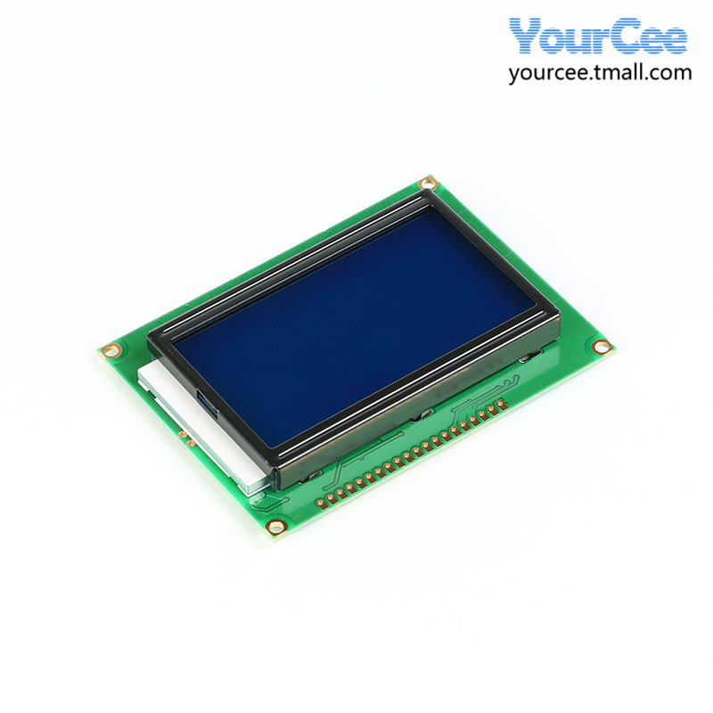 LCD12864显示屏蓝屏带中文字库带背光 J12864 ST7920 3.3V 蓝屏